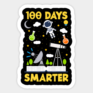 100 Days Smarter Science Teacher Elementary Student Sticker